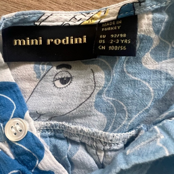 Mini Rodini Blue Kids Shirt - Picture 2 of 2